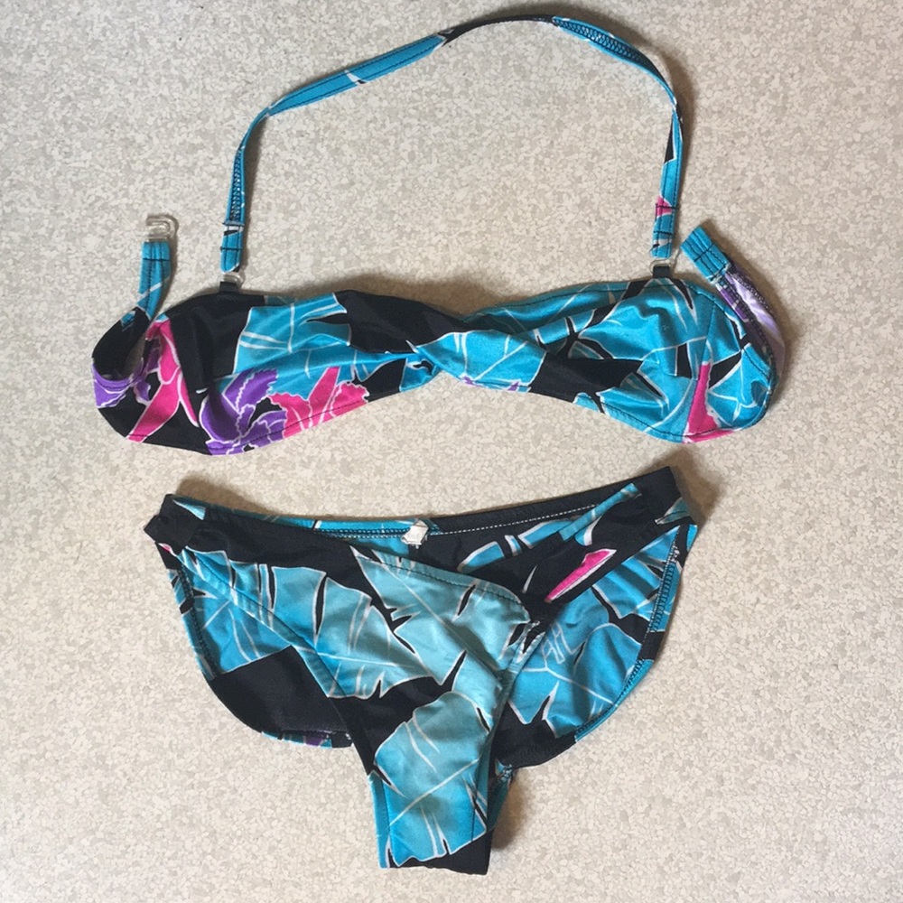 Floral Sun Streak Vintage Bikini